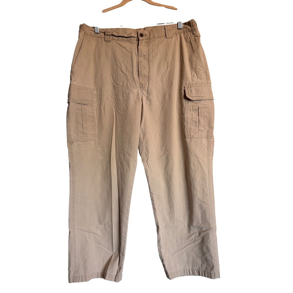 LL Bean Cargo Pants Mens 38x29 Cotton Khaki Gorpcore Travel Pants